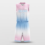 Gradient Blue Powder - Customized Basketball Jersey Design