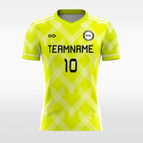 Vintage Yellow Check - Women Custom Soccer Jerseys Neon Design
