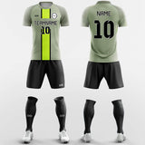 olive sublimated soccer jersey kit