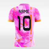 pink short sleeve soccer jersey