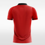 red custom sleeve jersey