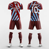 Red Zebra - Custom Soccer Jerseys Kit Sublimated Design