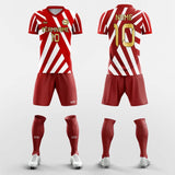 Red Stripe - Custom Soccer Jerseys Kit Sublimated Design