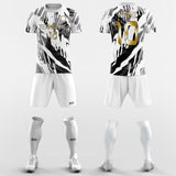 Retro Snow Leopard - Custom Soccer Jerseys Kit White Design