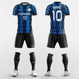 sapphire blue custom soccer jersey kit