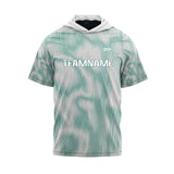 Wave Green - Customized Short Sleeve Hoodie Pullover