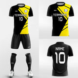     yellow custom soccer jersey kit