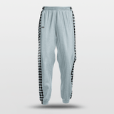 Checkerboard Customized Basketball Training Pants with pop buttons