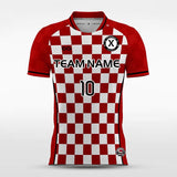 Red Plaid Sublimated Soccer Jersey