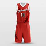 Red Custom Classic2 Basketball Uniform