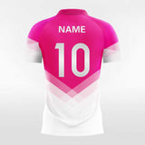 Pink and White Fluorescent Soccer Jersey