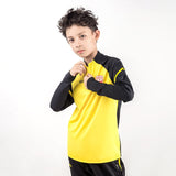 Kid Quarter Zip Coat Design Yellow and Black