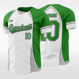 Green Ghost - Customized Men's Sublimated Button Down Baseball Jersey