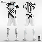 White and Black Men Custom Soccer Uniforms