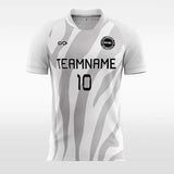 White and Grey Zebra - Custom Kids Soccer Jerseys Design Cool