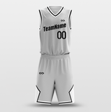 Gray White - Custom Basketball Jersey Design for Team