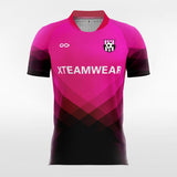Neon Pink and Black Soccer Jersey