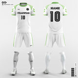 White and Green Soccer Jerseys