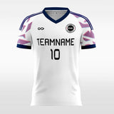 white and purple soccer jersey