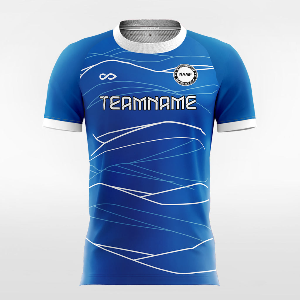 Blue Team Jersey with Neva River Graphic for Zenit Football Club 2023/24