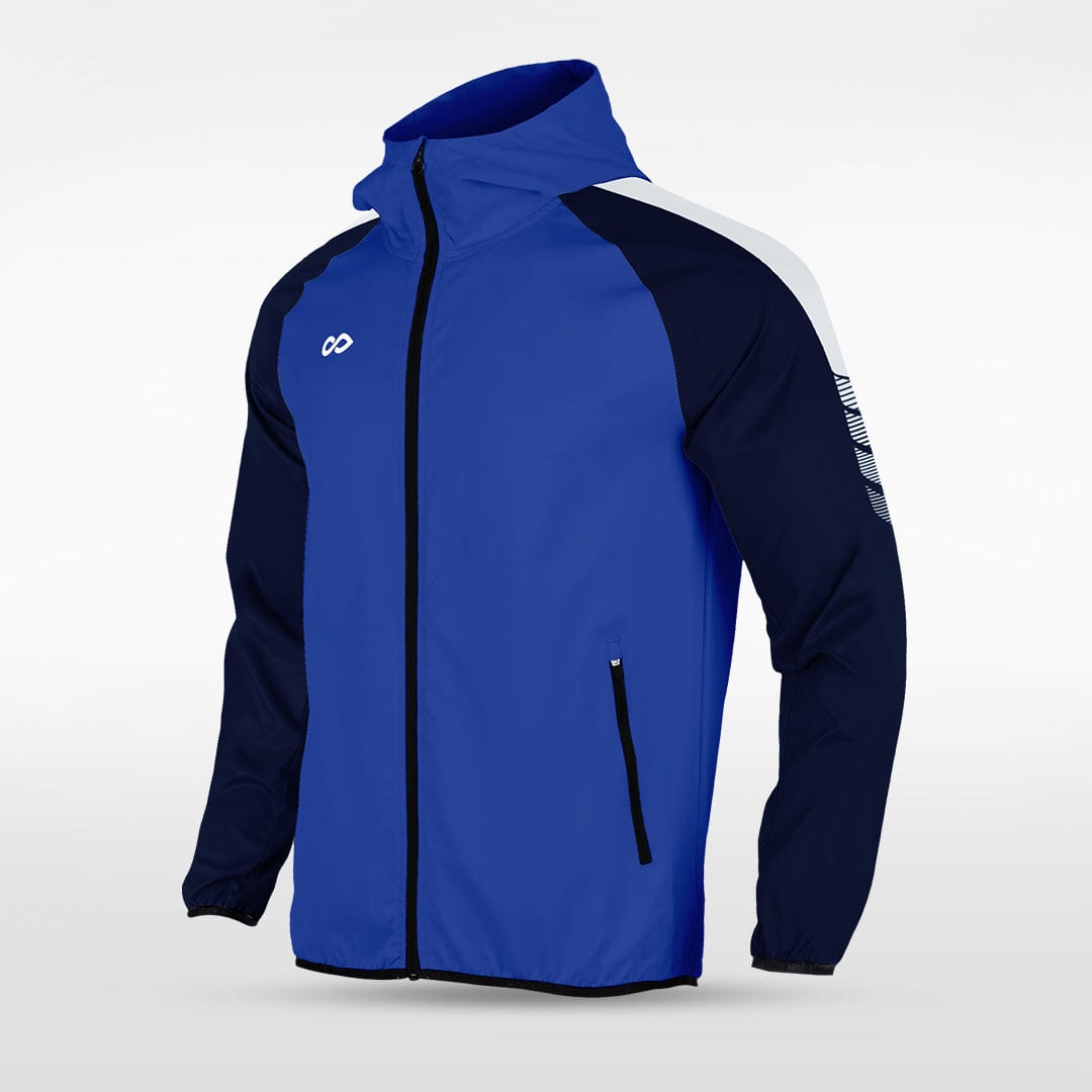 Blue Embrace Wind Customized Full-Zip Jacket Design