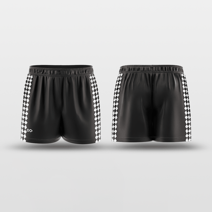 Black&White Plaid Custom Reversible Shorts