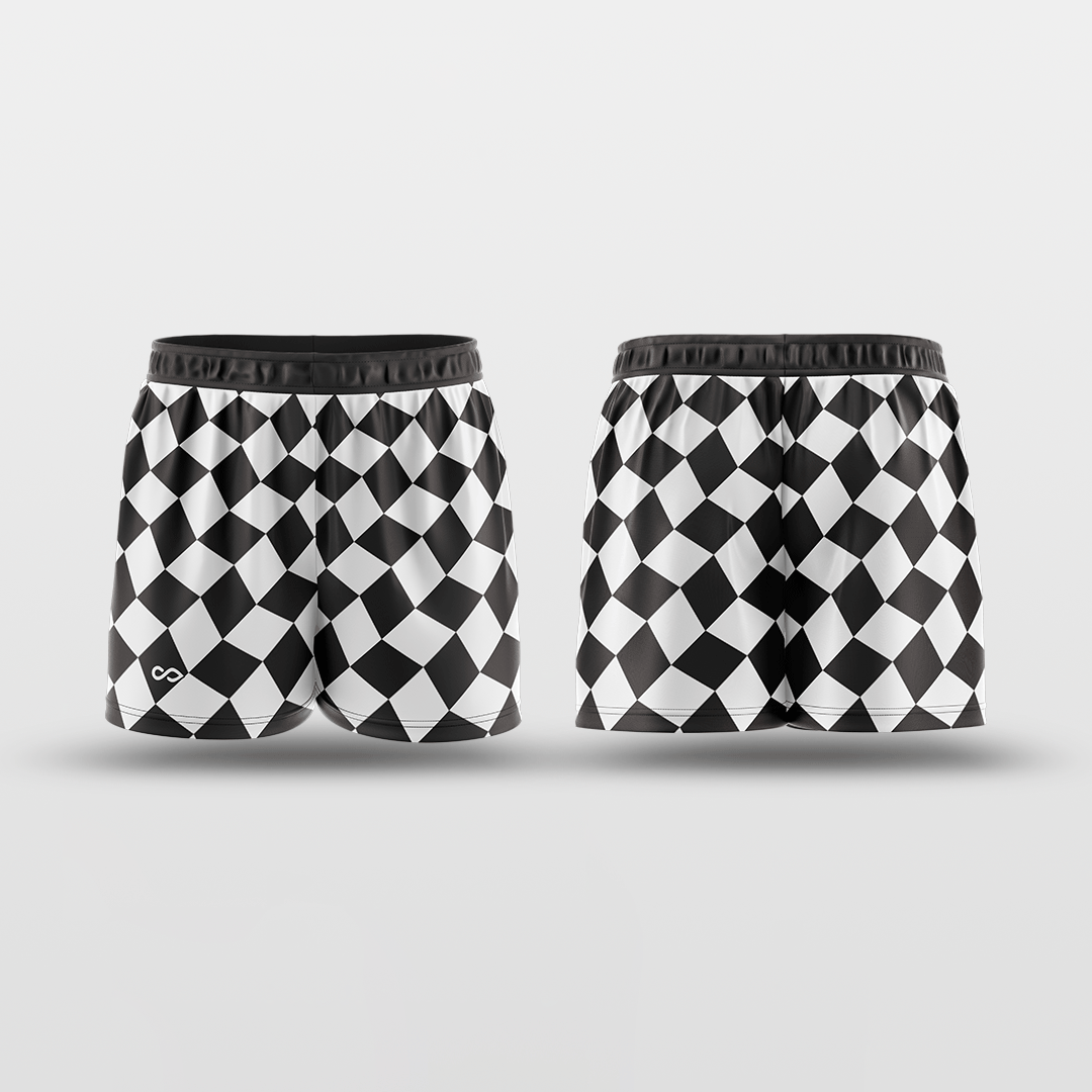 Black&White Plaid Training Shorts Design