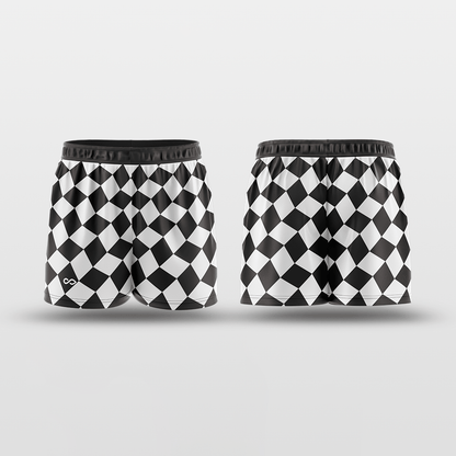 Black&White Plaid Training Shorts Design