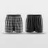 Grey Plaid Reversible Training Shorts