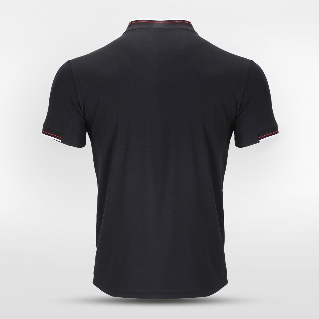 Black Adult Stand Collar Polo Design