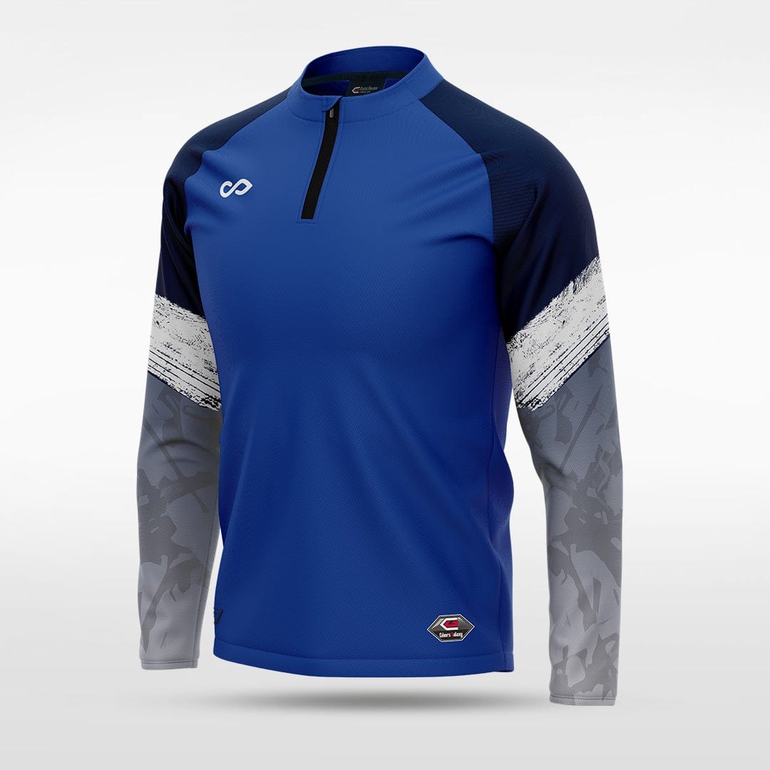 Blue Embrace Splash Men 1/4 Zip Jersey Design