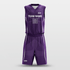 Latitude and Longitude Sublimated Basketball Set Purple