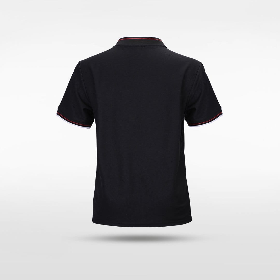 Black Kids Stand Collar Polo Shirts