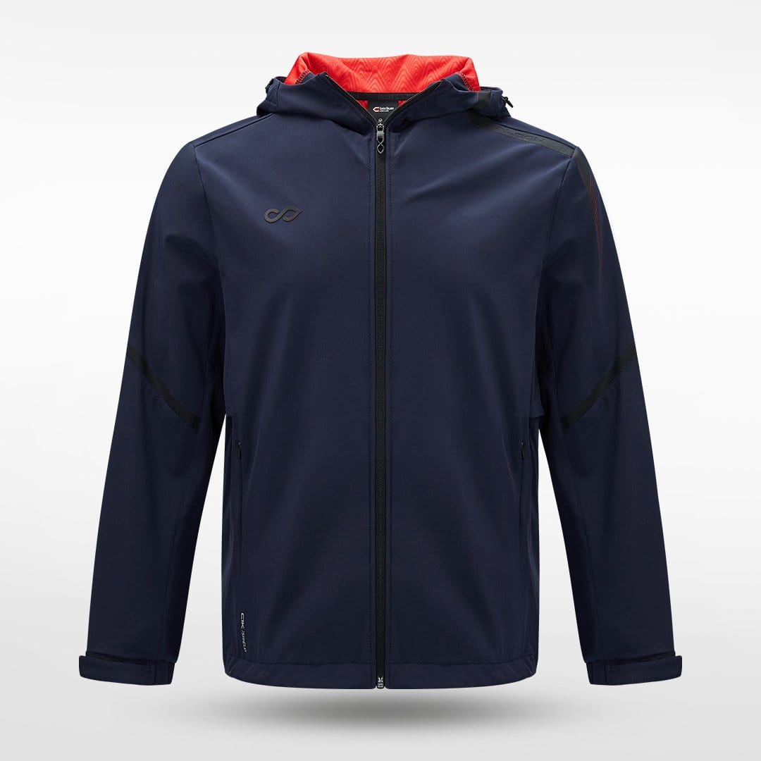 Navy Blue Dragon Vein Winter Jacket Online