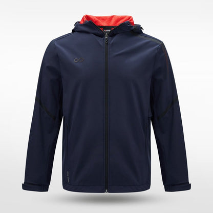 Navy Blue Dragon Vein Winter Jacket Online