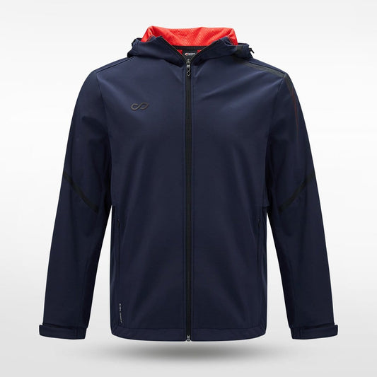 Navy Blue Dragon Vein Winter Jacket Online