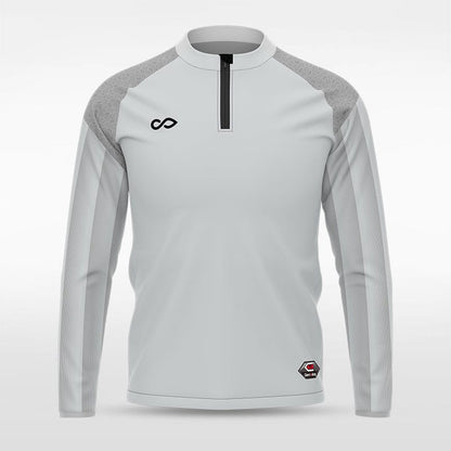 Gray Historic India Men 1/4 Zip Jersey Design