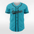 Cyan Plaid Button Down Baseball Jersey