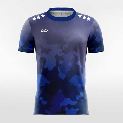 Navy Blue Men's Team Soccer Jersey Design