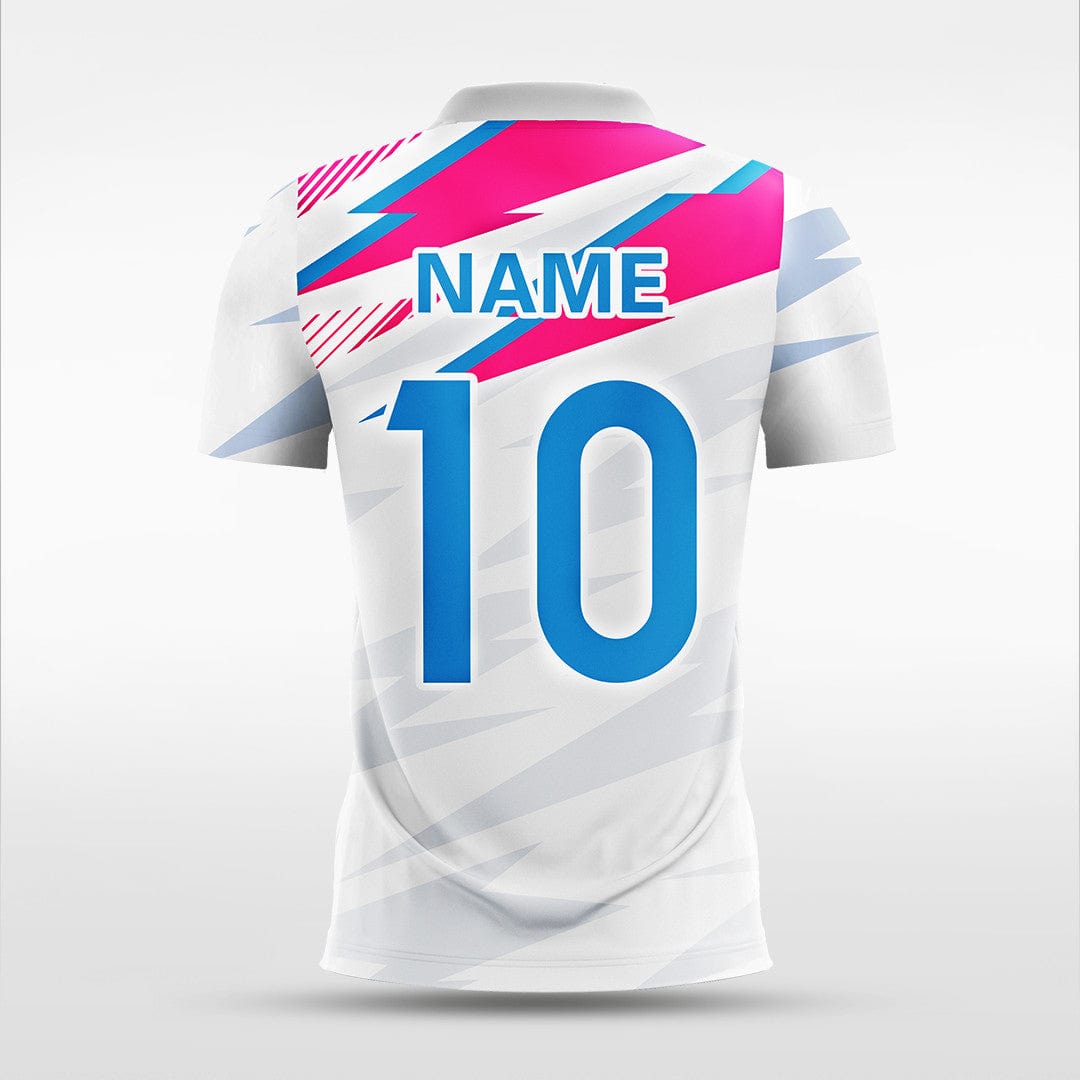 Customized Fluorescent Pink Soccer Jersey Design