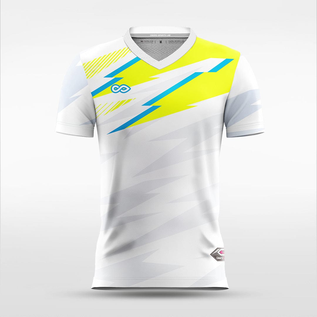 Customized Fluorescent Yellow Soccer Jersey Design