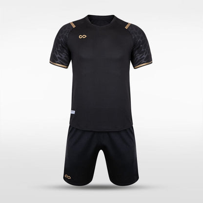 Custom Black Gold Soccer Kit Design