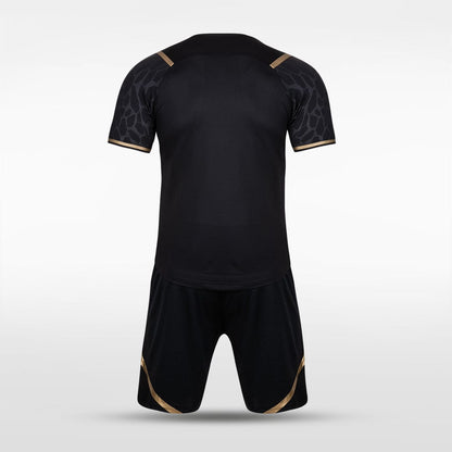 Custom Black Gold Soccer Kit Design