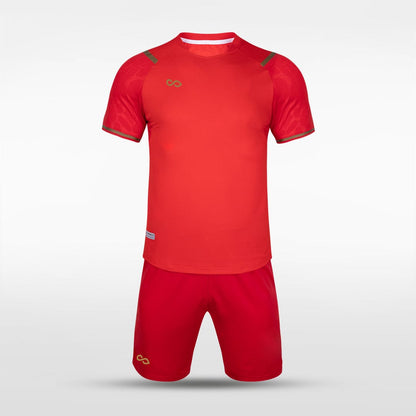 Custom Red Soccer Kit Design