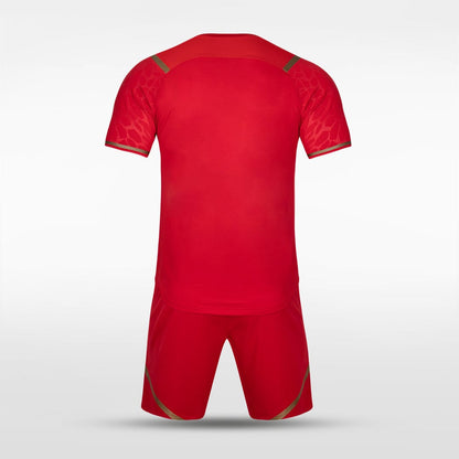 Custom Red Soccer Kit Design