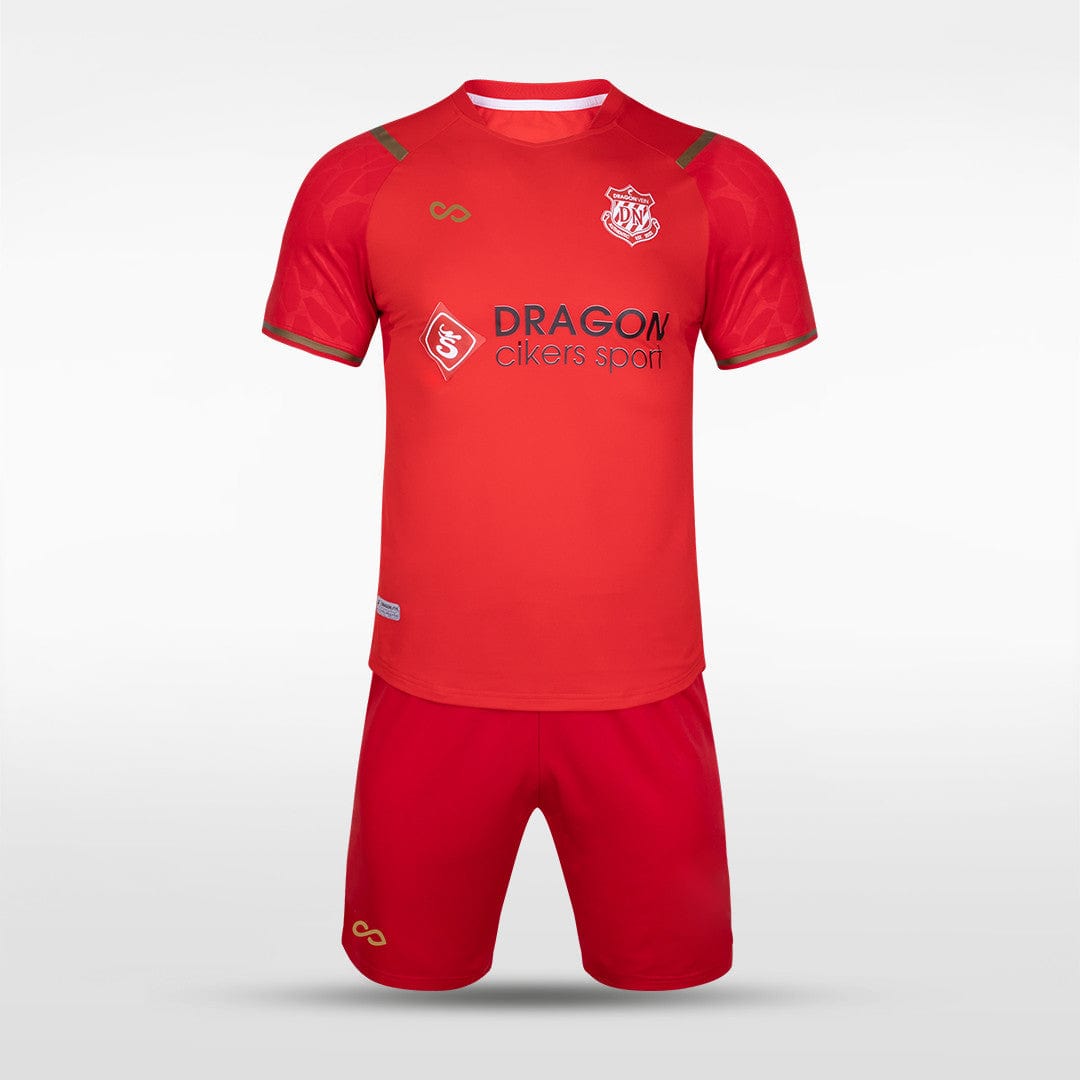 Custom Red Soccer Kit Design