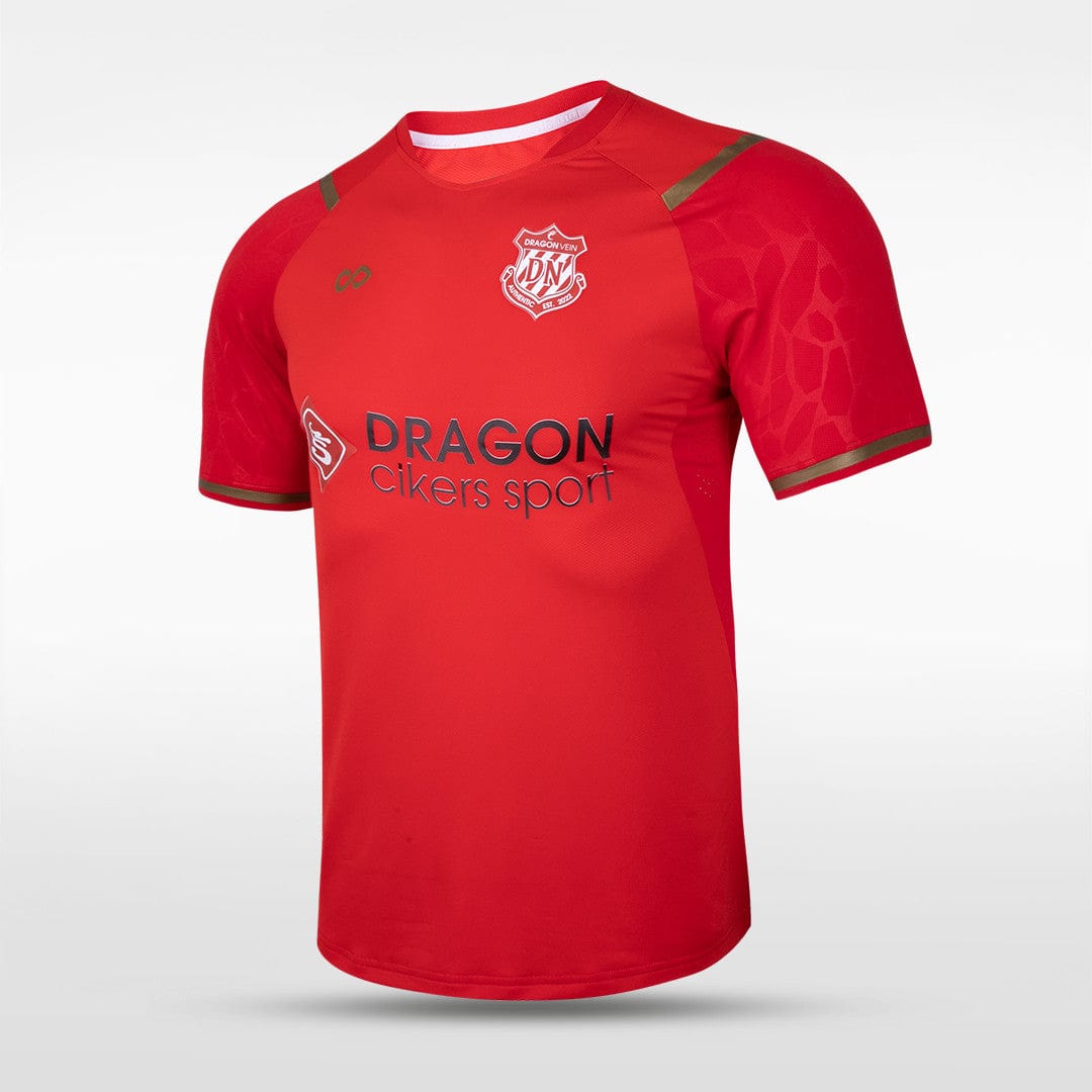 Custom Red Soccer Kit Design