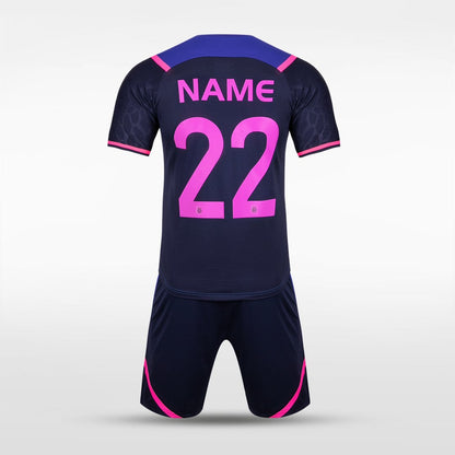 Custom Black and Blue Soccer Kit Design