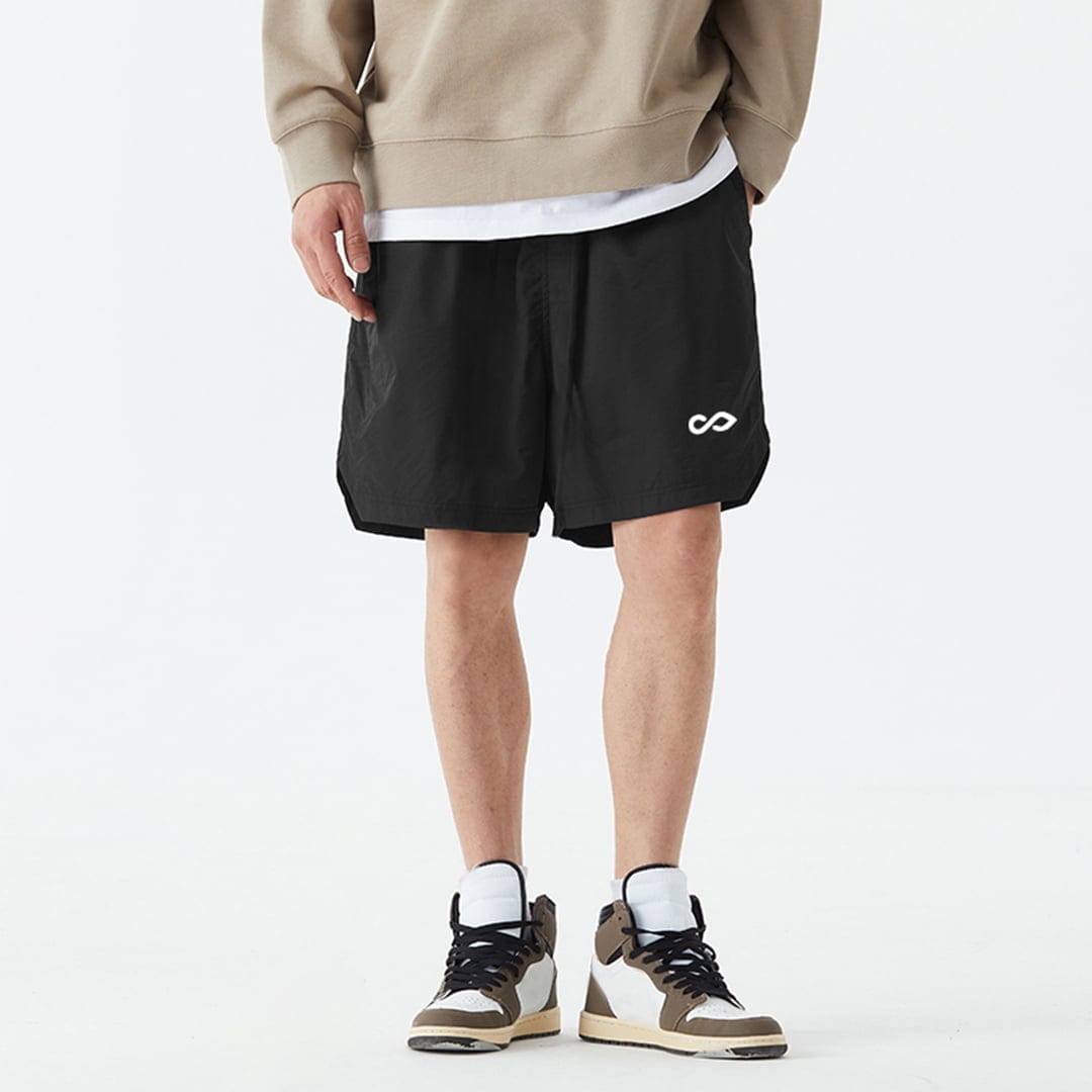 black leisure shorts