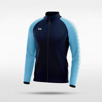 Embrace Radiance Customized Full-Zip Jacket Design Blue